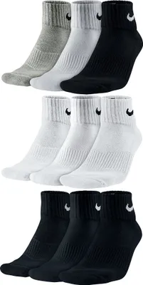Produktbild von Nike Cushion Quarter 3er Pack Socken verschiedene Farben, Größe:M, Farbe:weiß