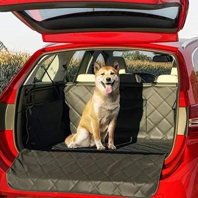 Produktbild von Universal Hundekofferraumabdeckung - Seitenabdeckung und Anti-Slip - schwarz - 185 x 101 x 35 cm