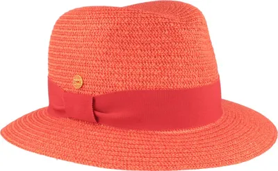 Mayser leichter sommerlicher Bortenhut-Traveller Nane in rot