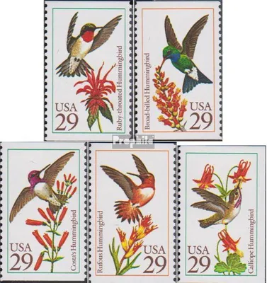 Produktbild von Briefmarken USA 1992 Mi 2246-2250 (kompl.Ausg.) postfrisch Kolibris