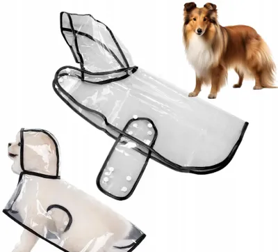 Produktbild von DKM Transparenter Regenmantel für Hunde, Größe XL