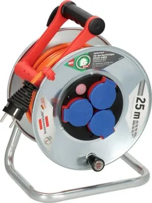 Zdjęcie produktu dla Brennenstuhl 1198740 Kabeltrommel 25 m Orange Schutzkontakt-Stecker (1198740)