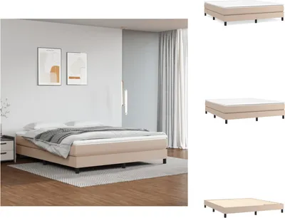 Produktbild von vidaXL Boxspringbett Cappuccino-Braun 180x200 cm Kunstleder - Betten & Bettgestelle