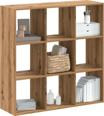 Produktbild von Design Bücherregal Artisan-Eiche 102x32x102 cm Holzwerkstoff, Bücherregale 2024 Neu