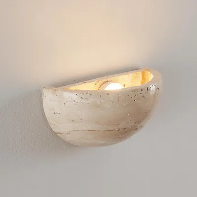 Produktbild von KOSILUM - Wandleuchte, Travertin - Beige - Sève