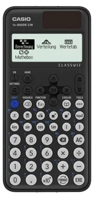 Produktbild von Casio FX-800DE CW, Tasche, Wissenschaftlicher Taschenrechner, Batterie/Solar, Schwarz