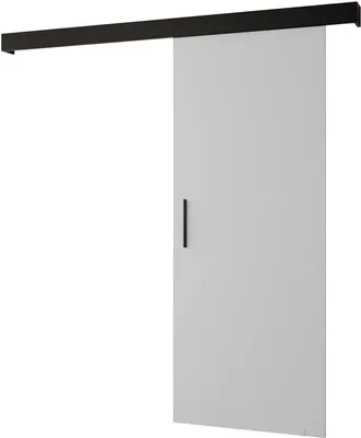 Produktbild von MEBLE KRYSPOL Salwador 1 Schiebetür, 90x204 cm, Weiß, Schwarz , Schwarz