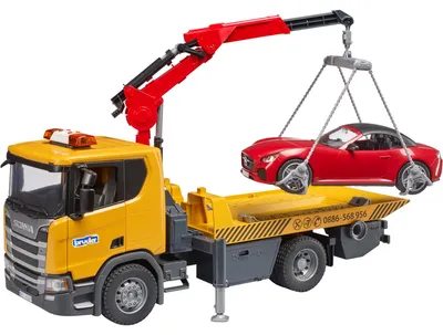 Image de Bruder Scania Super 560R Camion de dépannage avec Bruder Roadster