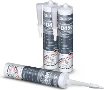 Produktbild von Hausa Kautschuk Dachdichtstoff HD450 Transparent 3x 300ml
