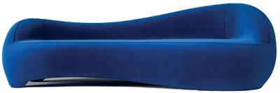 Produktbild von Casa Padrino Luxus Samt Sofa Blau 280 x 105 x H. 68 cm - Wohnzimmer Sofa - Hotel Sofa - Wohnzimmer Möbel - Hotel Möbel - Luxus Möbel