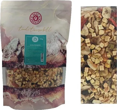 Produktbild von Paul & Paulina Gretas Obstgarten 750g mit Apfel Banane Birne Erdbeere für Hunde barf