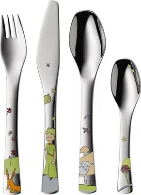 Zdjęcie produktu dla WMF Kinderbesteck-Set Der kleine Prinz, 4-teilig 3201000279 4000530683519