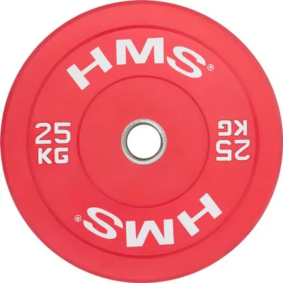Produktbild von HMS CBR25 Olympische Hantelscheibe aus Gummi, 25 kg, Rot