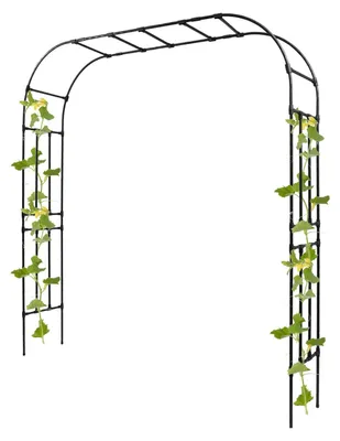 Immagine prodotto di Supporto per piante Klimboog - Griglia metallica per piante da giardino - 240 x 210 x 40 cm - Nero