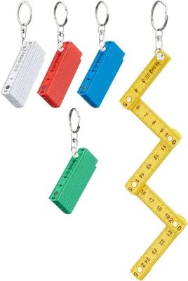 Produktbild von jameitop® 5X Mini Zollstock Meterstab 50cm Schlüsselanhänger in verschiedenen Farben
