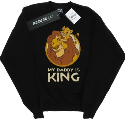 Produktbild von Disney - "The Lion King My Daddy Is King" Sweatshirt für Herren BI30140 (XL) (Schwarz)