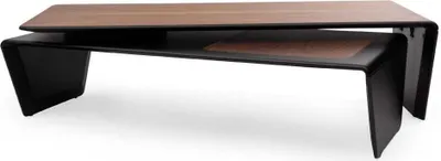 Immagine prodotto di Tavolino elegante con piano in legno marrone Arredo moderno