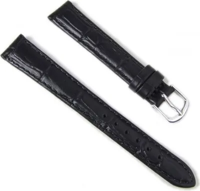 Produktbild von Eulit Ersatzband Uhrenarmband Leder schwarz 14mm 17468S