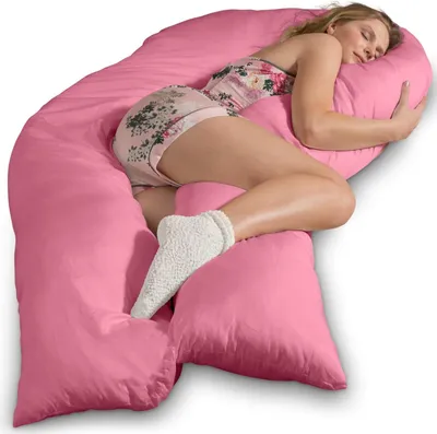 Produktbild von Traumreiter Seitenschläferkissen Jumbo XXL mit Bezug Baumwolle Pink