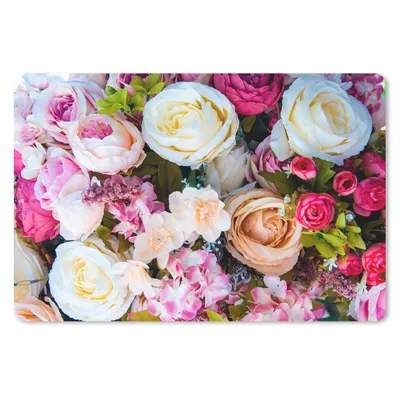 Produktbild von MuchoWow® Mauspad Mousepad Rosen - Weiß - Rosa 27x18 cm - Mousepads - Maus Mat - Pad - Mausunterlage - Büroartikel - Desk Matten