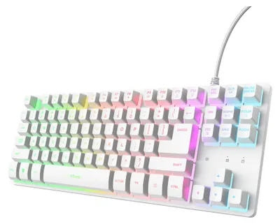 Produktbild von Trust GXT 833W Thado TKL, Kabelgebunden, USB, Mechanischer Switch, QWERTY, RGB-LED, Weiß