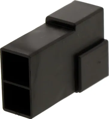 Produktbild von JMP Flachsteckgehäuse Elektrostecker 2-polig 6,3 mm schwarz 1 Stück