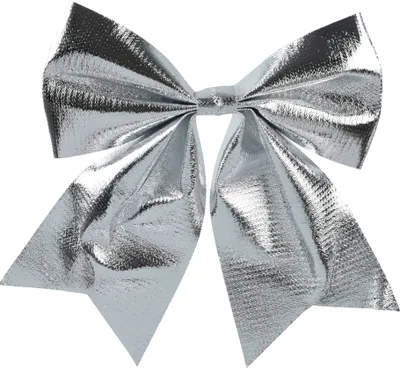 Produktbild von Schleifen 17cm 2er Set - Silber metallic