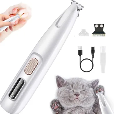 Produktbild von OKWISH Fellscheren, Haustier Haarschneider – Elektrischer Tier-Trimmer, Kabellos, Wiederaufladbar, Präzision Schneidemaschine für Hunde & Katzen, Fellpflege, Profi Grooming, Leise, USB Ladegerät