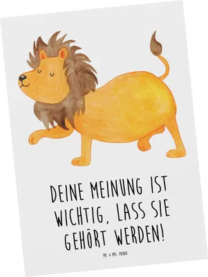 Produktbild von Mr. & Mrs. Panda Postkarte Mutig zu seinen Meinungen stehen - Weiß - Geschenk, Ermutigung, bildkarte, Mutmacher, Ansichtskarten, für, Trost, Postkarten, Zuversicht