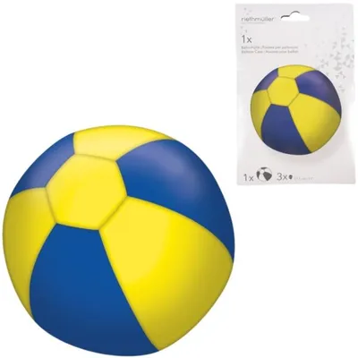 Productafbeelding van Ballonhoes Met 3 Ballonnen Geel/blauw 27,5 Cm