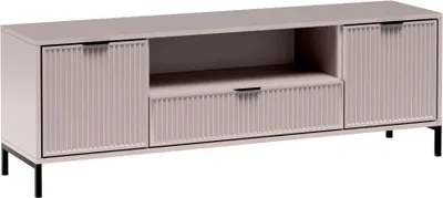 Image de Minio, armoire de télévision, TV lowboard "Asti" 165 cm, couleur cachemire