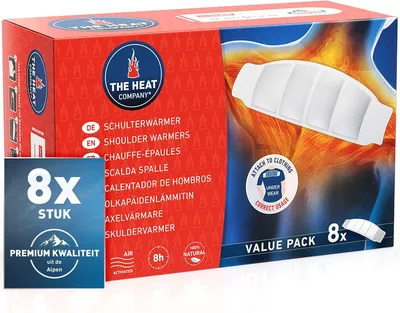 Productafbeelding van HEAT COMPANY shoulder warmer - 8 pieces - EXTRA WARM - self-adhesive - neck warmer - pleasantly warm for 8 hours - ready to use immediately