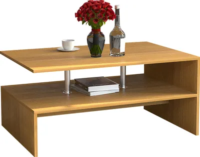 Image de Table basse en bois Sofatic Salle de séjour Table d'appoint Table basse Maliso L