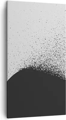 Produktbild von Bild auf Leinwand - Leinwandbild - Einteilig - Abstraktion Schwarzweiß Geometrie - 45x80cm - Wand Bild - Wanddeko - Wandbilder - Leinwanddruck - Bilder - Wanddekoration - Leinwand bilder PA45x80-4922
