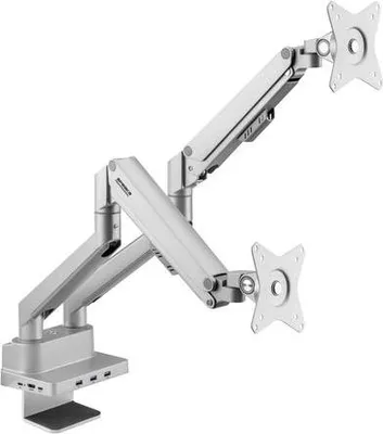 Immagine prodotto di SpeaKa Professional SP-MM-800 Supporto da tavolo per monitor a 2 vie 43,2 cm (17) - 81,3 cm (32) Docking station integrata, tecnologia a pressione di gas, inclinabile, girevole (SP-10493140)