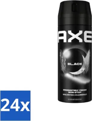 Obrázek produktu pro Ax Deodorant Tělový sprej Černý 150 ml - Výhodné balení - 24 kusů