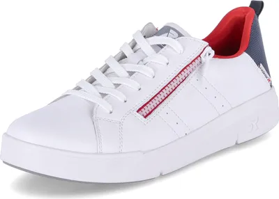 Obrázek produktu pro Dámské slip-on tenisky Rieker se zipem a volnou měkkou stélkou 41906, velikost:38 EU, barva:bílá