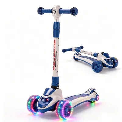 Produktbild von Kinderroller mit LED-Räder Musik Höhenverstellbar Klappbar für Kinder ab 2 Jahre