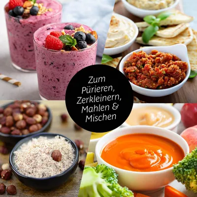 Productafbeelding van GOURMETmaxx Voedingsmixer - Zwart mat