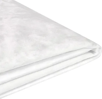 Produktbild von BELIANI Abziehbarer Bezug Weiß für Bett FITOU 160 x 200 cm Samtstoff Elegant