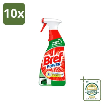 Produktbild von 10 x Bref Power Küchenreiniger - Spray - Fettlöser - 750 ml - Vorratspackung - 10 Stücke