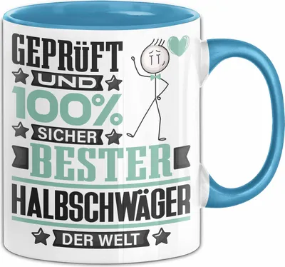 Produktbild von Halbschwäger Geschenk Lustiger Spruch für Halbschwäger Geschenkidee Bester Halbschwäger Der Welt (Blau)