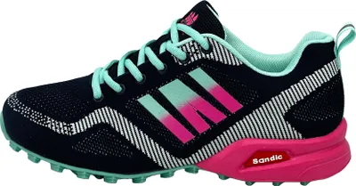 Produktbild von Nowalnd Herren Damen Sneaker Sportschuhe Laufschuhe Turnschuhe Runners,Navy/Minzgrün/Fuchsia,39