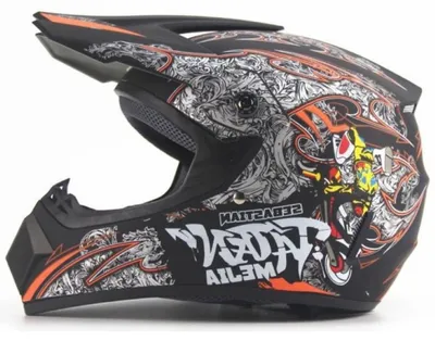 Produktbild von Crosshelm Helm Kinderhelm Motorradhelm Motocross Quad Mejia Schwarz Größe: XS