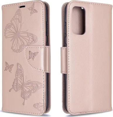 Produktbild von Mobigear Butterfly  Samsung Galaxy S20 Hülle Klapphülle Geldbörse - Roségold
