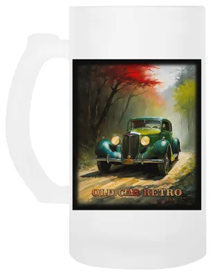 Produktbild von Bierglas mit Henkel und Retro-Design
