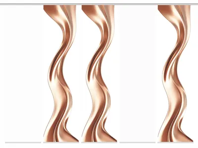 Produktbild von Schiebegardine OAKLEY, Seidenoptik, Digitaldruck, 245x60 cm, Wellenmotiv, mit Zubehör