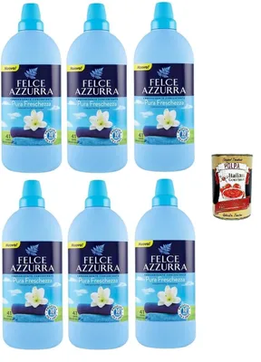Produktbild von Felce Azzurra - Ammorbidente Concentrato Pura Freschezza - Konzentrierter Weichspüler Langanhaltende Frische für Ihre Wäsche – 41 Wäschen – 6x 900ml +Italian Gourmet polpa 400g
