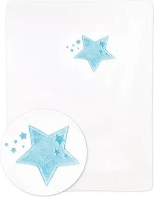 Produktbild von Kinderdecke - Weiß - Mint - 75 x 100 cm - mit Sternen