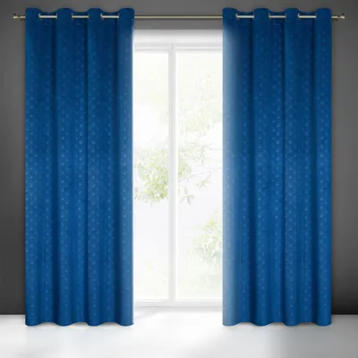 Obrázek produktu pro Eurofirany 384122, Sheer, Námořnická modrá, Jednobarevný, Polyester, Průchodka, 200 g/m²